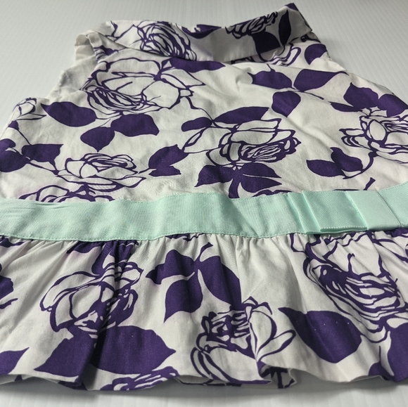 JANIE and JACK Purple Floral Sleeveless Top Sz 4 - Picture 2 of 9